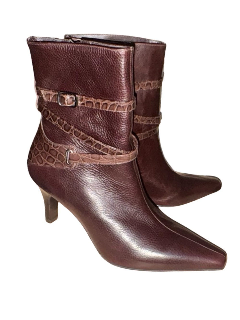 NWT Boots Ankle Heels By Antonio Melani In Brown, Size: 7.5